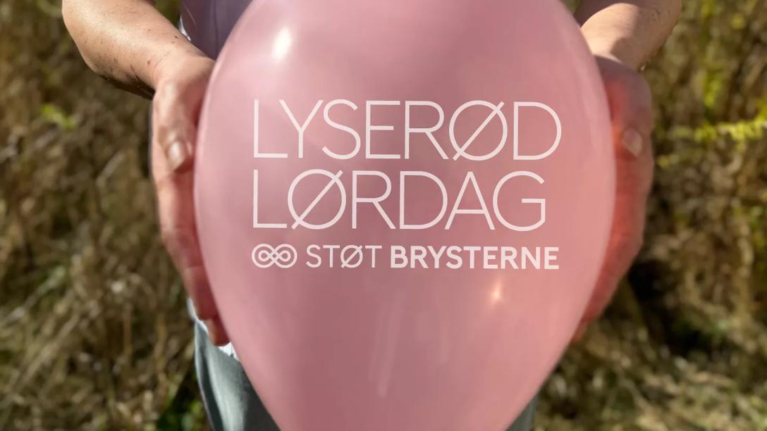 Lyserød Lørdag - ballon med logo