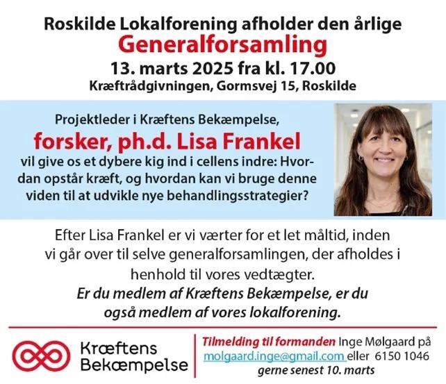 Invitation generalforsamling Roskilde