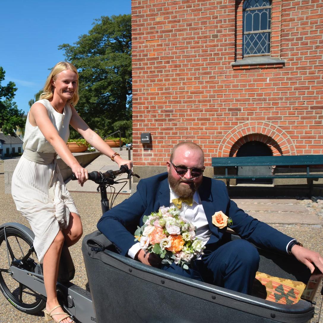 Jens Kristian og Amalie på bryllupsdagen