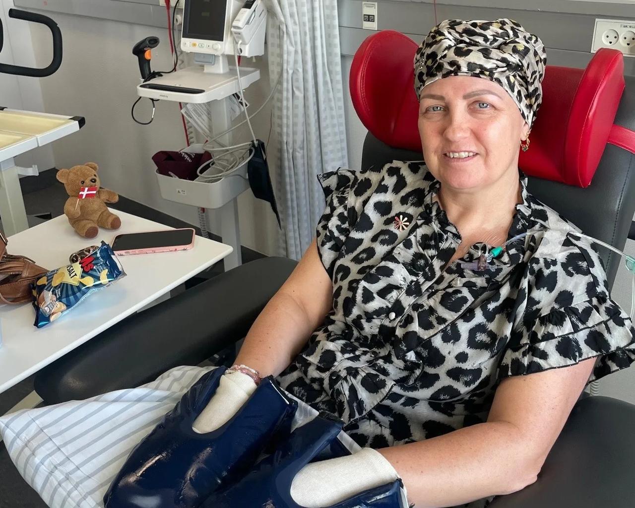 En ny hverdag med behandlinger og samtaler, ramte Mette, da hun fik brystkræft. Privatfoto.