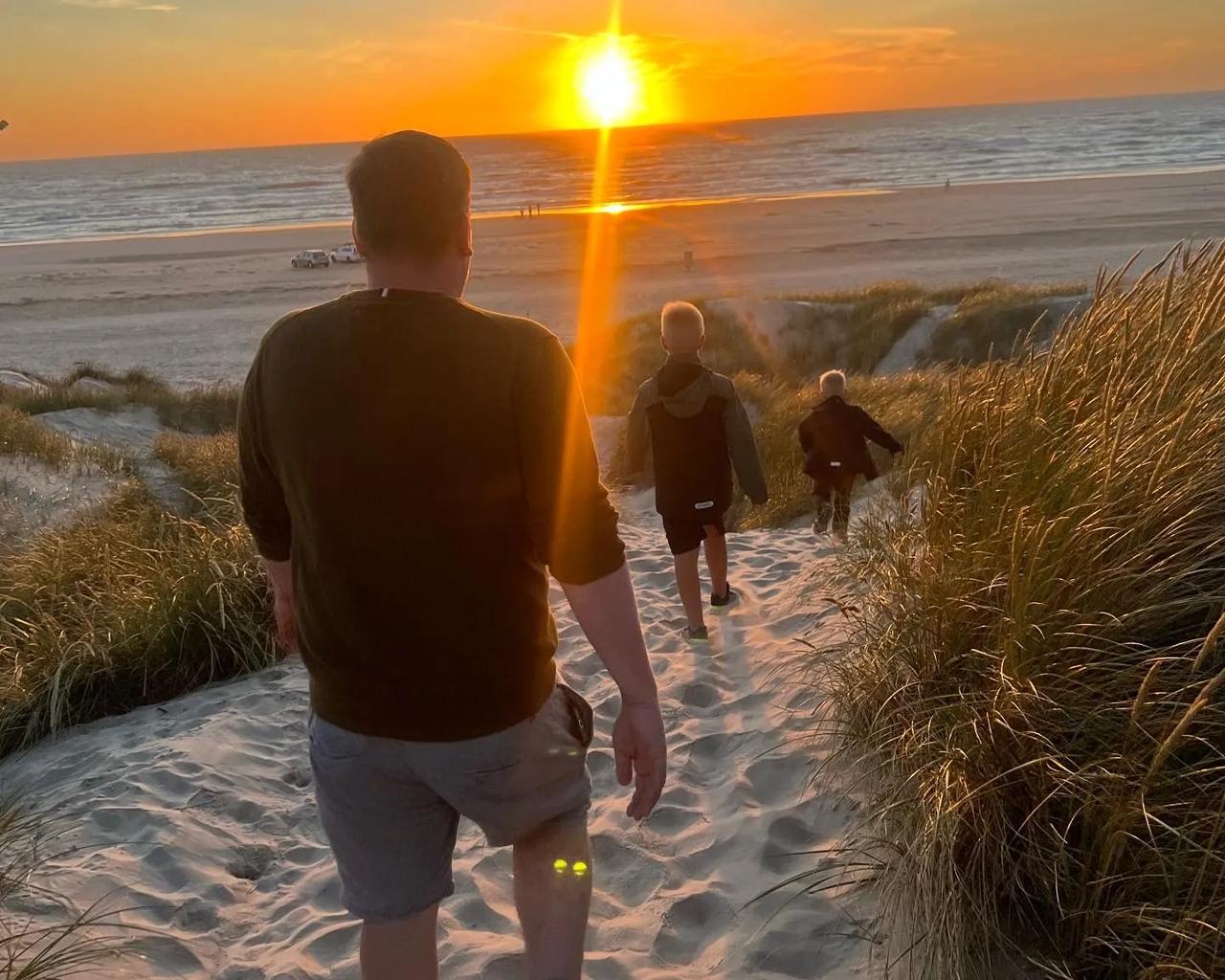 Anjas familie på stranden