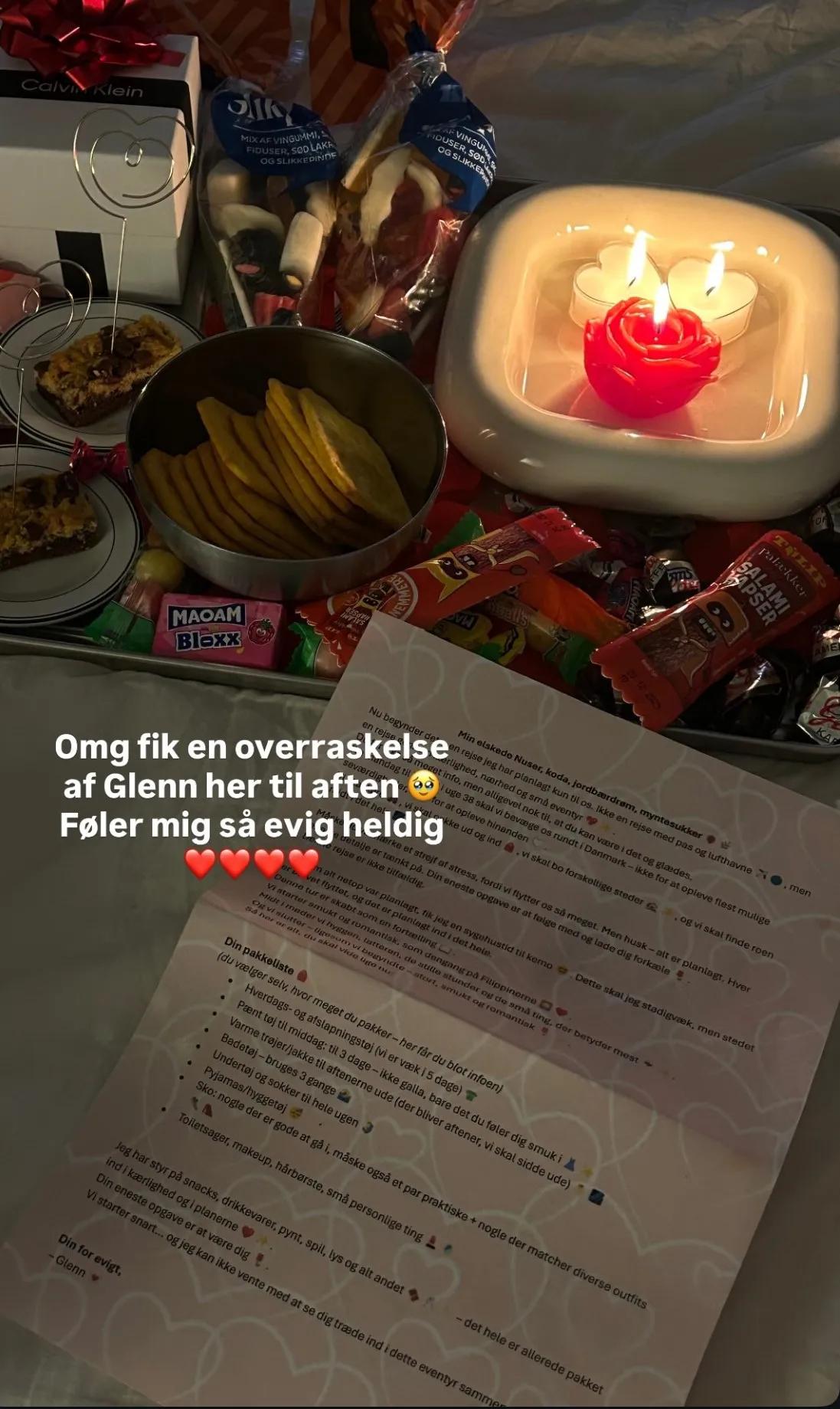 Billede af brev fra Glenn til Cecilie
