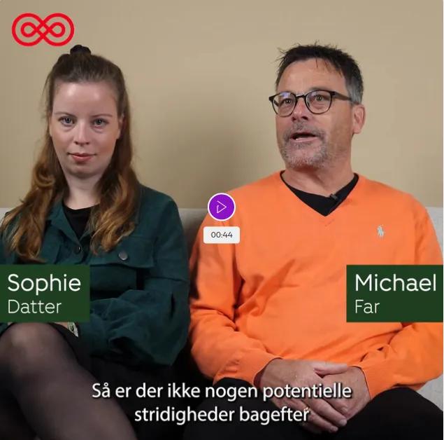Forældre og børn svarer på spørgsmål om arvereglerne
