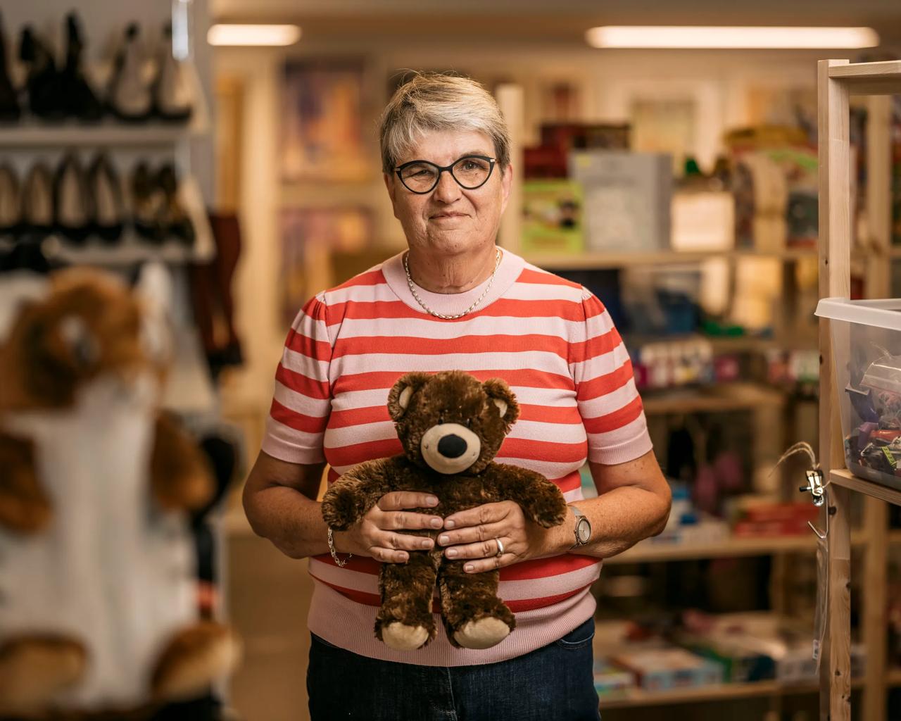 - Jeg var slet ikke i tvivl! Hvis jeg var en genbrugsting ville jeg være en plysset, dejlig bamse, siger den pensionerede pædagog Lisbeth Larsen.