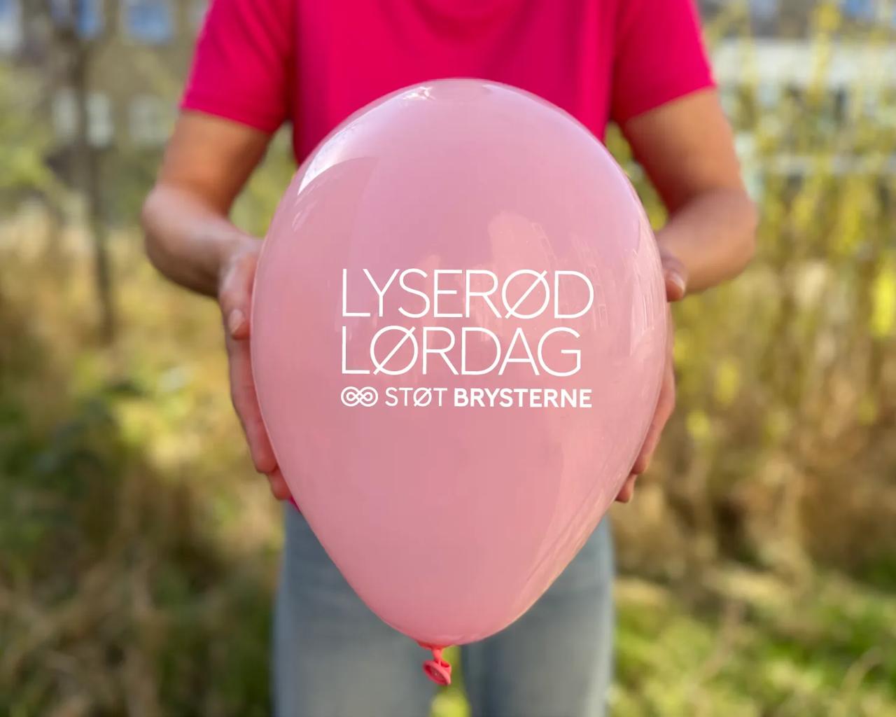 Lyserød Lørdag-ballon