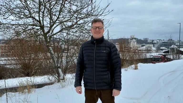 Billede af Christian i sne