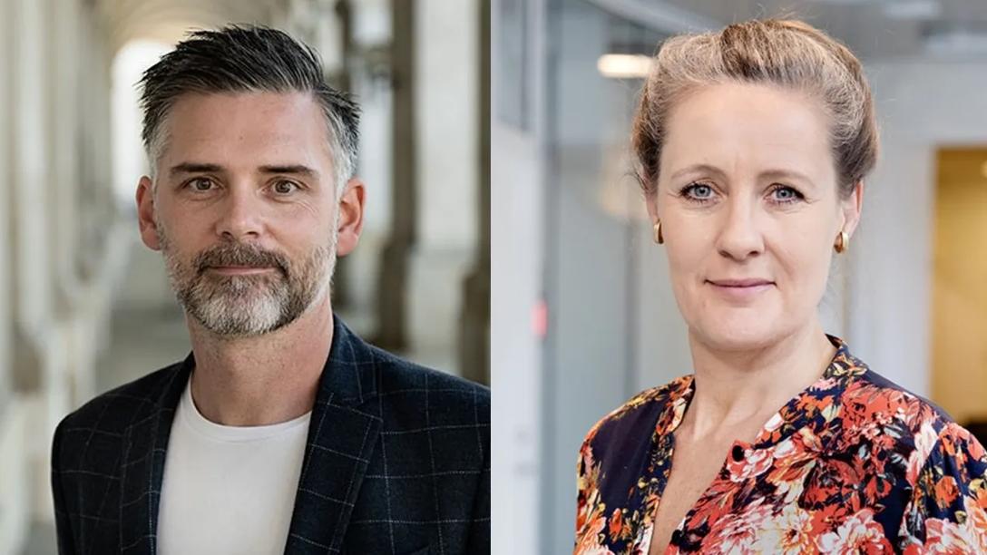 Der er brug for at civilsamfundet rykker tættere sammen, så mennesker berørt af kræft får den hjælp, der er brug for, siger Andreas Hjort Frederiksen, udviklings- & innovationschef i Røde Kors og Maruska la Cour Mosegaard, frivilligchef i Kræftens Bekæmpelse. Foto. Arthur Cammelbeeck / Kristian Ridder Nielsen